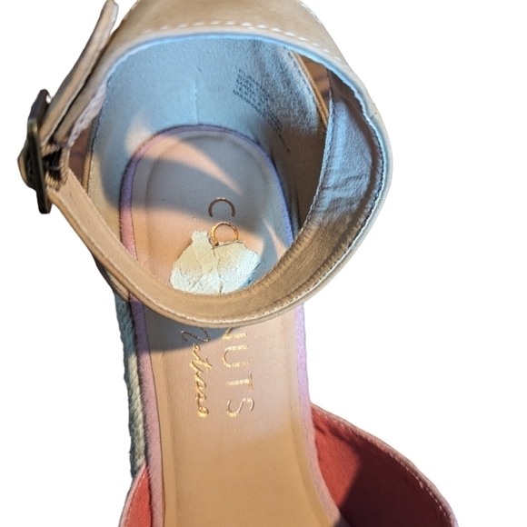 New Matisse Flamingo Wedge blush /tan Espadrille White Lotus Vibes sz 10 - Picture 2 of 14